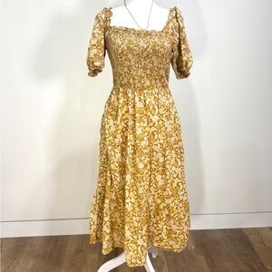 Floral Yellow Women's Dress